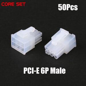 10PCS/50PCS 5557 4.2mm 흰색 6P 6PIN 남성용 PC 컴퓨터 ATX 그래픽 카드 GPU PCI-E PCIe 전원 커넥터 플라