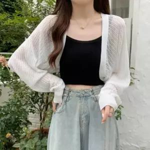 여름가디건 여름 볼레로여름가디건 시스루 비치 여리핏 해변가디건