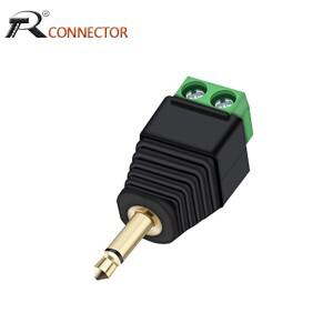 1pc 비디오 AV 발룬 3.5mm 1/8 모노 남성-AV 나사 고정 터미널 잭 남성 3 핀 블록 플매트 카펫 러그