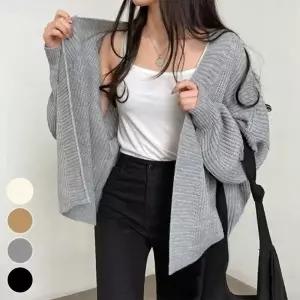 루즈핏 도톰 니트 가디건 ELC9049 봄 루즈핏 코트 여성 남성 박시 아우터 박디건 여름 가디건 간절기 원피