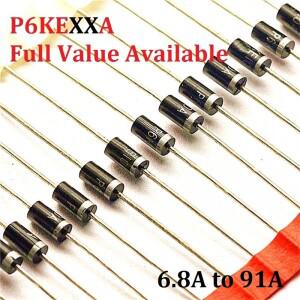 20PCS P6KE27A 27A P6KE30A 30A 33A 36A P6KE51A 51A 91A TVS 다이오드 P6KE