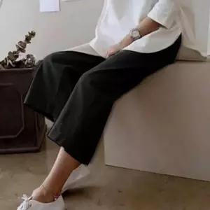 여름 바지 슬랙스 여성 통바지 린넨 세미 와이드 팬츠