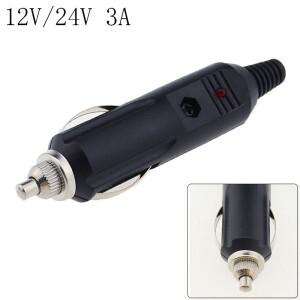 자동차 담배 라이터 플매트 카펫 러그 어댑터 LED 퓨즈 12 V 24V3A 볼트 DC 남성 소켓 컨버터 1PC