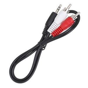 0.5M 3.5mm 잭-2 RCA 오디오 케이블 수 금도금 동축 Aux 노트북 TV DVD 앰프
