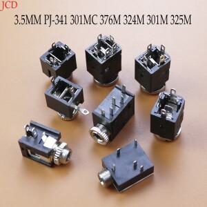 헤드폰용 너트 포함 스테레오 오디오 잭 소켓 PCB 패널 마운트 PJ324 PJ301 PJ376 3/4/5 핀 3.5mm 5개