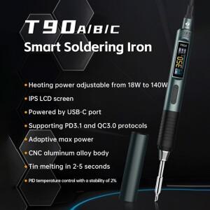 ALIENTEK T90B 스마트 납땜 인두기 PD3.1 140W 80-450 ℃ 조절 가능한 온도 정밀 용접 T245 팁 시리즈