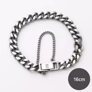 925 남녀공용 유니크 볼드 7mm 실버팔찌 SH111_16cm 팔찌선물 (W05661B)
