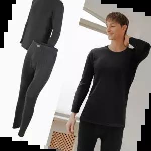 남성내의상하 두꺼운 내복 남자 방한내복 겨울 성인 양모 세트