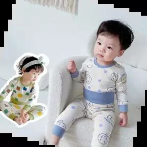 어린이내복 네모스마일 아동 순면 배앓이방지 실내복 205281