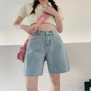 여자 팬츠 5부 데님 청 반바지 연청 여름 하프
