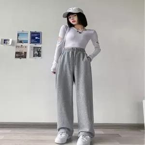 조거팬츠 추리닝 스트링 밴딩 여자 회색 데일리 바지