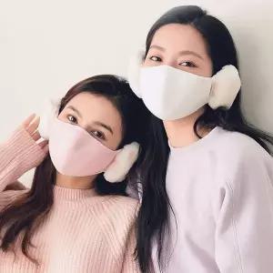 [하프클럽/]남여공용 길이 조절 끈 따뜻한 털 귀마개 방한 마스크