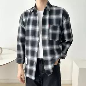 체크 남방 셔츠 가을 오버핏 데일리 체크셔츠