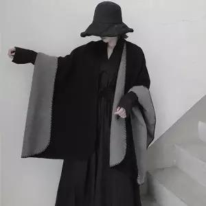 여성용 니트 망토 케이프 판초 목도리 루즈핏 니트가디건 숄