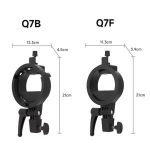 Ambitful Q7FB 보웬스 마운트 소프트박스 어댑터 플래시 브래킷 (원형/사각형 헤드 스피드라이트 180용) °