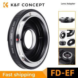 K&F Concept FD-EF 렌즈 어댑터 링 (캐논 FD FL EF EOS 카메라 10D 40D 80D로 연결) 유리 캡 포함 무한 초