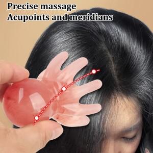 수지 문어 빗 헤드 마사지 자오선 긁기 두피 브러시 침술 스파 Gua Sha 건강 도구