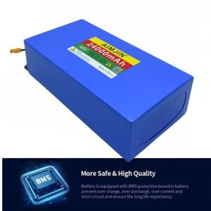 AIMJIN 전기 스쿠터 배터리용 리튬 이온 팩 BMS 및 포함 48V 24Ah 2000W 13S6P 54.6V