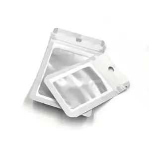 50166357-[아우트66]타공지퍼백 베이직 지퍼백 화이트 (6X10cm)