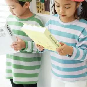 아이깔끔패션 남매 시밀러룩 단가라 긴팔 티셔츠 캐주얼 데일리룩