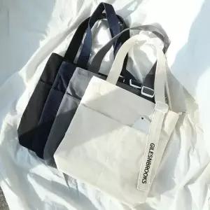 여성 남성 대학생 미니 캔버스 에코백 숄더백 가방 학생에코백 데일리에코백 (W33C293)