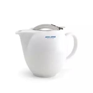 제로재팬 도자기 라운드 티포트 580ml 화이트 티팟 (WAD38F8)