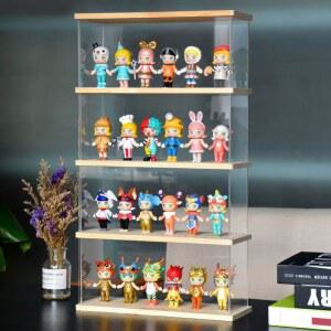 피규어진열장 수집품용 투명 디스플레이 케이스 Funko Pop 피규어용 나무 아크릴 박스 수조 보관 인형 자동차