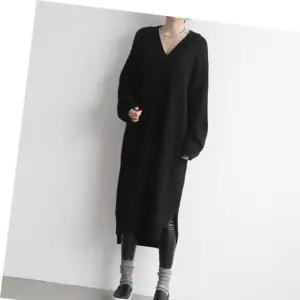여성 캐주얼 트임 원피스 레이어드 니트 브이넥