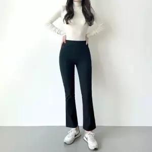 셀럽하우스 여성 겨울 부츠컷 기모팬츠 겨울 나팔바지 슬림핏