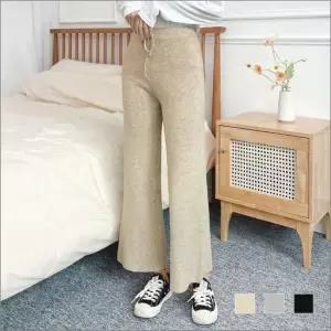 셀럽하우스 바지 팬츠 플레어핏 여자 부츠컷 니트 겨울 와이드 밴딩