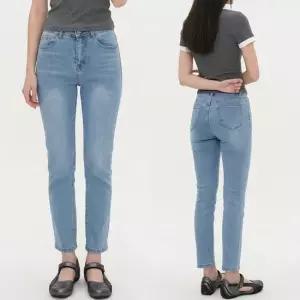 셀럽하우스 허리밴딩 스판 슬림 일자 데님팬츠 JEB-1006757