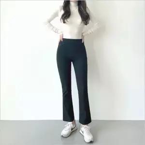 셀럽하우스 부츠컷팬츠 겨울바지 나팔바지 기모 여자 하이웨이스트