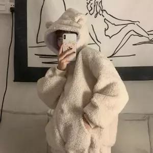 집업 캐주얼 여자 후리스 3컬러 후드 곰돌이 가을겨울자켓 겨울외투 간절기아우터