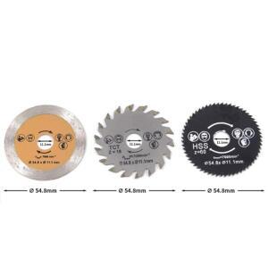 HSS 외경 54.8mm 미니 원형 톱 블레이드 목재 절단 디스크 메탈 플라스틱 세라믹 용 다이아몬드