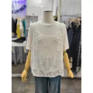 밸리걸 세이브존01 화이트 플라워 레이스 뷔스티에 627881