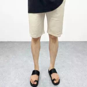 [엠클로]남자 여름 나미하프 면 스판 무지 밴딩 반바지