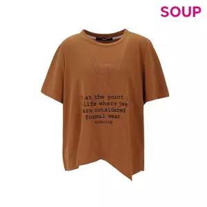 숲 언발 레터링 반팔 티셔츠 SZ7ST30 507275