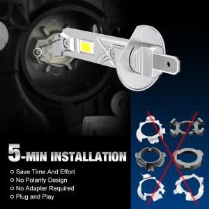H1 LED 헤드라이트 전구 60000LM 150W 고출력 자동차 안개등 6500K 12V 헤드램프 주행등 팬리스