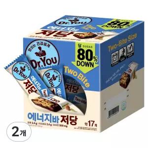 닥터유 투바이트 에너지바 저당, 468g, 2개