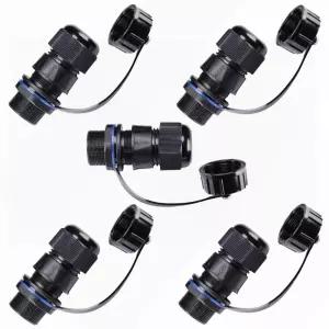 ANMBEST 5PCS 패널 장착 RJ45 방수 커넥터 Cat5/5e/6 이더넷 LAN 케이블 커플러(야외 네트워크용 방수/먼지