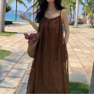 코코비치 휴양지 원피스 롱 여름 어깨끈 여행 바캉스 동남아 바캉스룩 비치웨어 체형커버 K1206