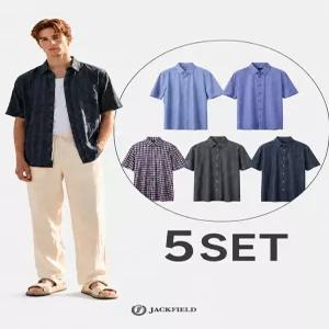 [예쎄][잭필드][5종][A] 쿨 링클프리 반팔 셔츠_JDMMT003