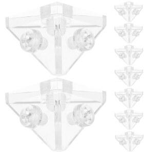 피규어진열장 10pcs 코너 브래킷 아크릴 투명 장식 유기 유리 보드 상자 고정 버클 코드