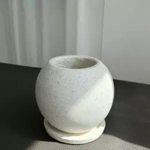 모던 시멘트 테라조 화분 12x17cm 미니 루나 볼 미니 루나 볼 원예 (WBD48F4)