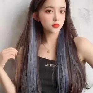 고품질 컬러 브릿지 헤어피스 6p 포인트 붙임머리 가발 컬러피스 (WBDA0BF)