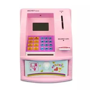 (한정) 미니 ATM 저금통(핑크)- 중국어 버전 보관함 캐쉬북 (WC96E56)