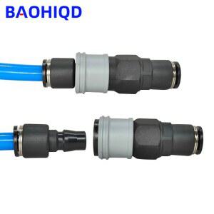 유형 커넥터 플라스틱 8MM 6MM 12MM 압축기 강철 커플 공기 공압 10MM 고압
