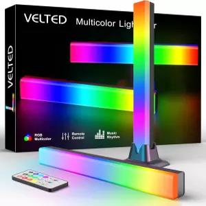 벨티드 RGB 라이트 바 음악 동기화 IC LED USB 전원 앰비언트 조명 리모컨 색상 변경 게이밍 TV 백라이트