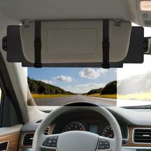 차량용 Veharvim Sun Visor Extender UV400 PC 2면 선쉐이드 Blocker 부착물 안전 운전을 위한 글레어