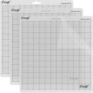 실루엣 카메오용 Ecraft 스탠다드 그립 커팅 매트 5/4/3/2/1 12X12인치 논슬립 사각 격자 투명 퀼팅 컷